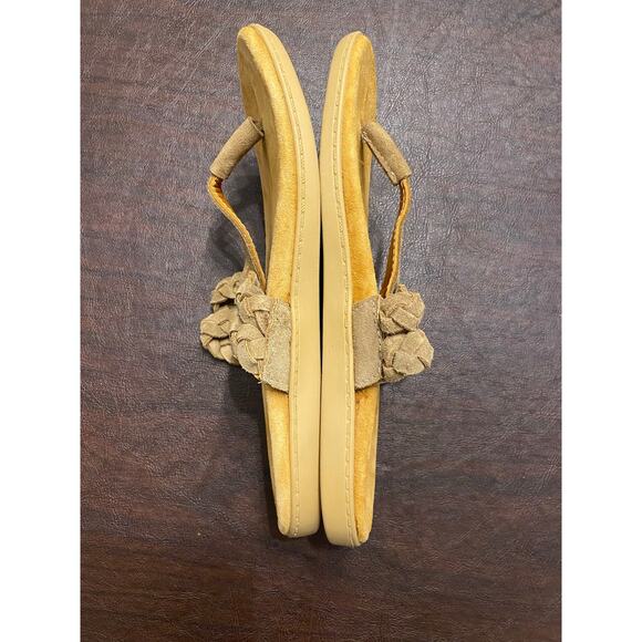 Oliberté Suede Braided Strap Thong Sandals Sze Womens 37(6.5/7) Beige Fair Trade - Picture 5 of 7